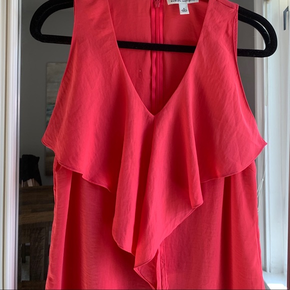 Banana Republic Pink Ruffle Sleeveless Blouse - Picture 2 of 7